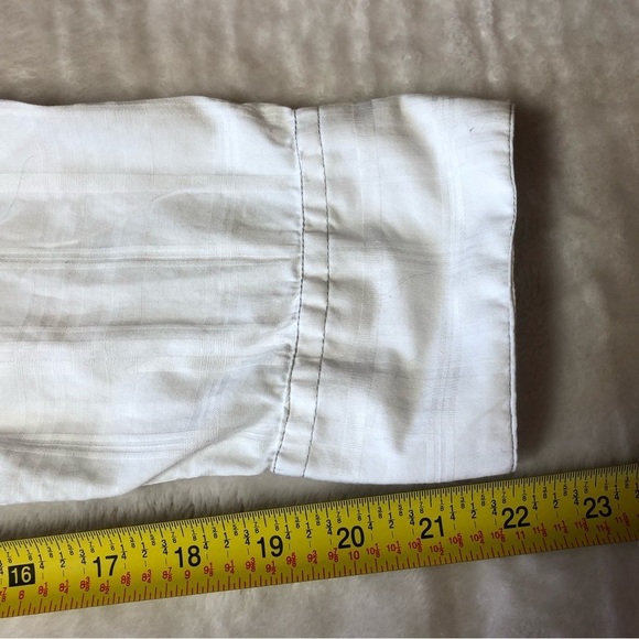 Guess White Cotton Button Down Long Sleeve Collared Dress Shirt - Picture 11 of 13